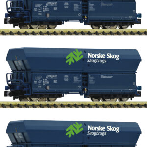 FLEISCHMANN 6660089 3-tlg. Set: Selbstentladewagen „Norske Skog“, VTG